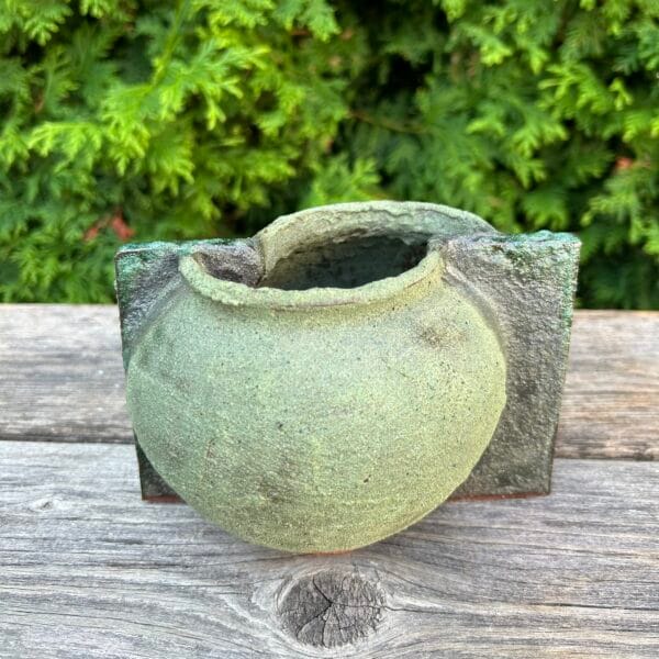 Moon Jar [Rock Glaze Exhibition : Chrysocolla Quartz – D1]