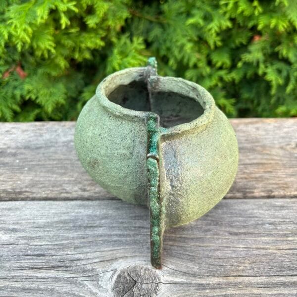 Moon Jar [Rock Glaze Exhibition : Chrysocolla Quartz – D1]