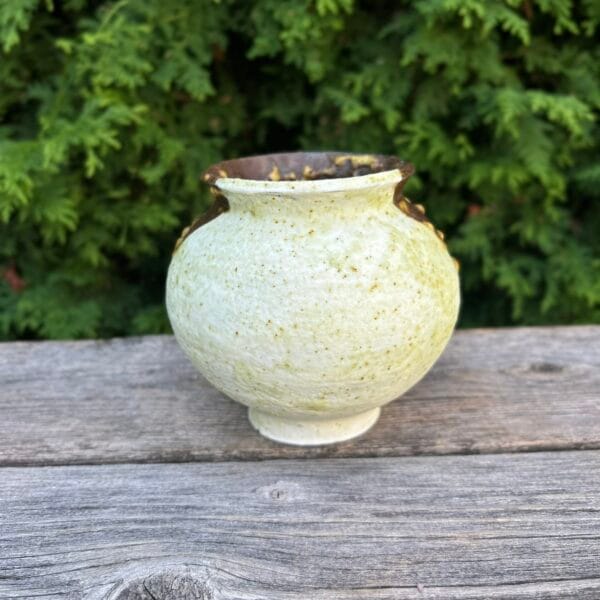 Moon Jar [Rock Glaze Exhibition : Green Aventurine – O1]