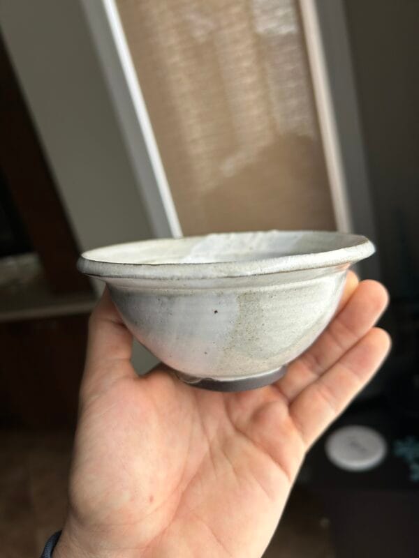 Small rice bowl with a white glaze